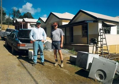 Peter Moroney with Ross Peterkin at Bellingen in 1998