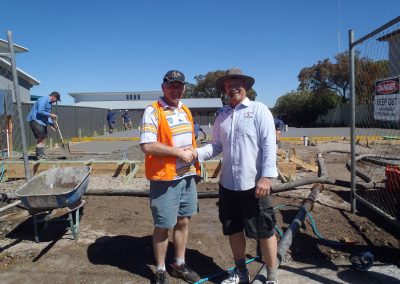 Peter Moroney Building Certifier and Tony Butterfield on the Construction site