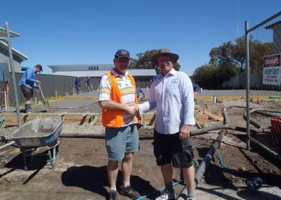 Peter Moroney Building Certifier and Tony Butterfield on the Construction site